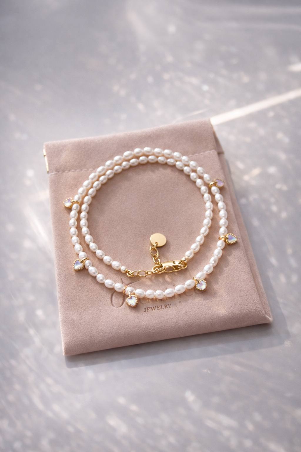 PEARL HEART MINI necklace