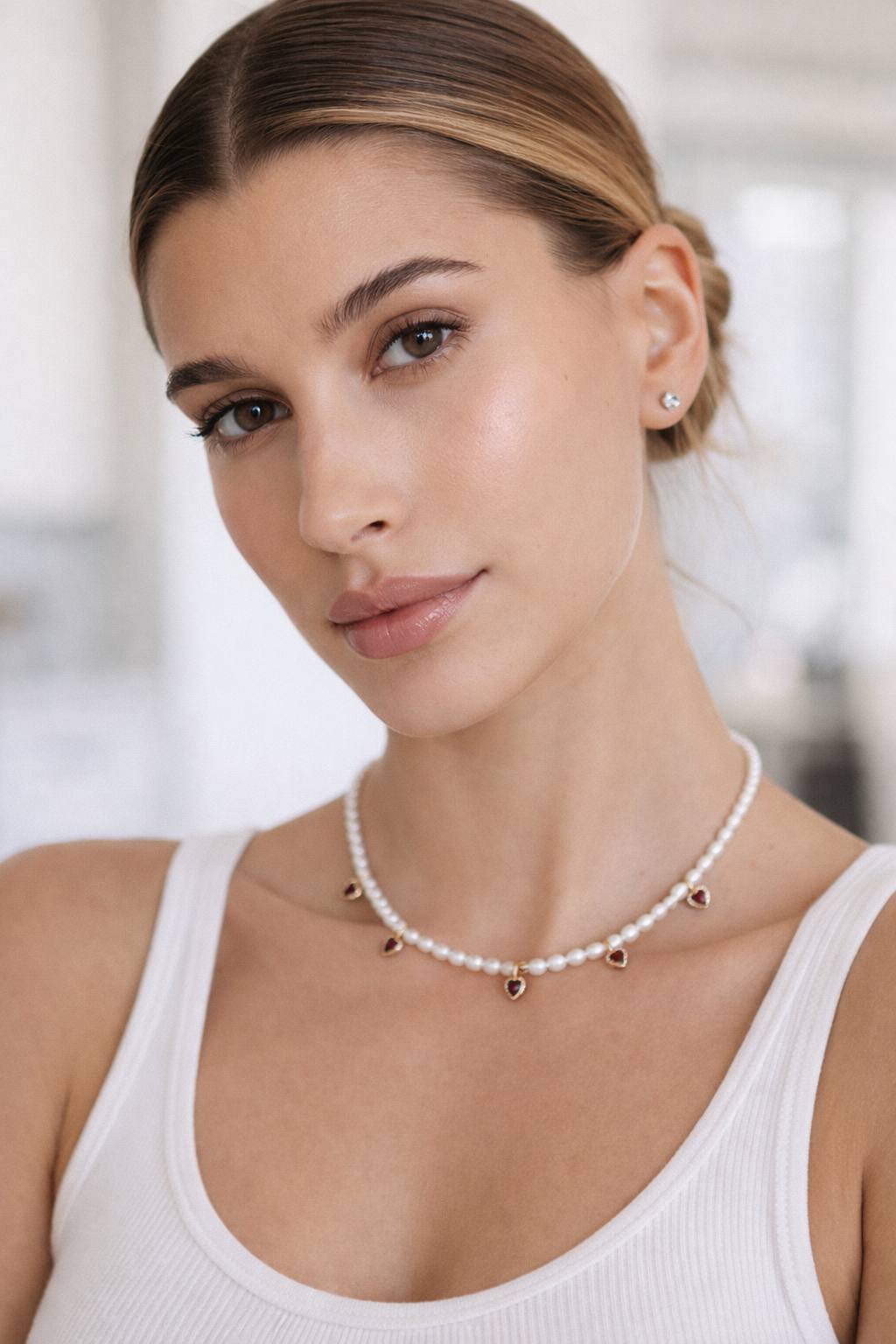 PEARL HEART MINI necklace